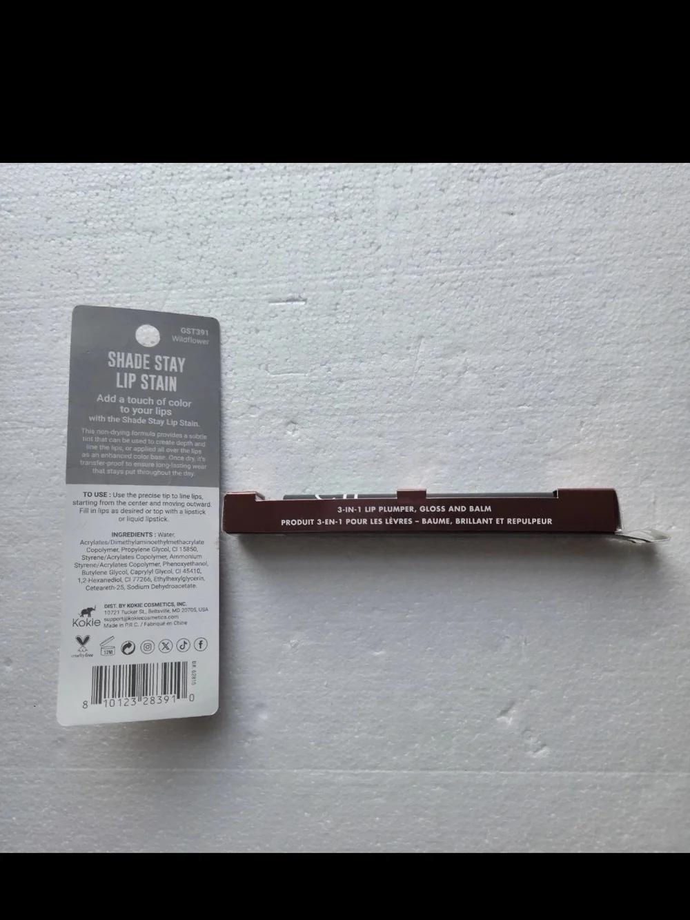 Kokie Lip Stain Wildflower & ELF Pout Clout Plumping Pen Bundle NIB NWT